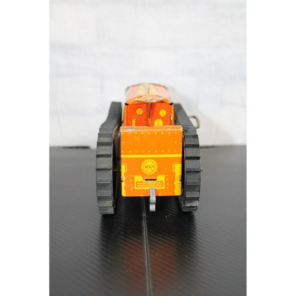 Antique Marx Tin Toy Rubber Track Wind-Up Working - Picture 4 of 6